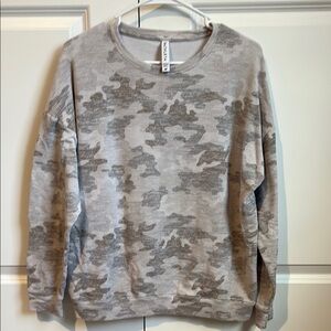 Athleta Camo Gray Sweater